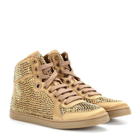 gucci gold high top sneakers|farfetch gucci hi tops.